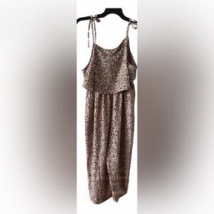 SHEIN Curve Patterned Jumpsuit Plus Size 1XL Abstract Print